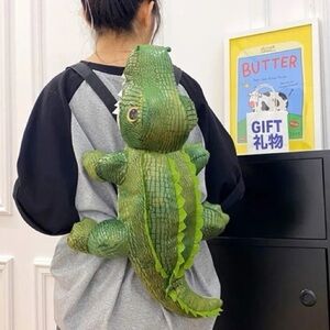 Key West Florida Khaki Plush Alligator Reptile Soft Kids Plush Bag Backpack